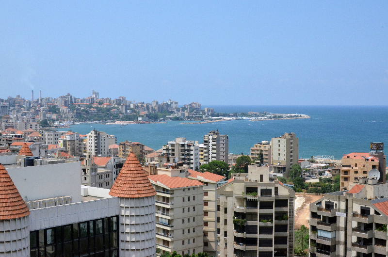 Coastal view of Beirut and surrounding cities